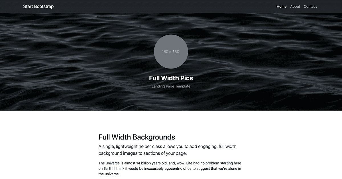 Full Width Pics - Free Bootstrap Template - Start Bootstrap