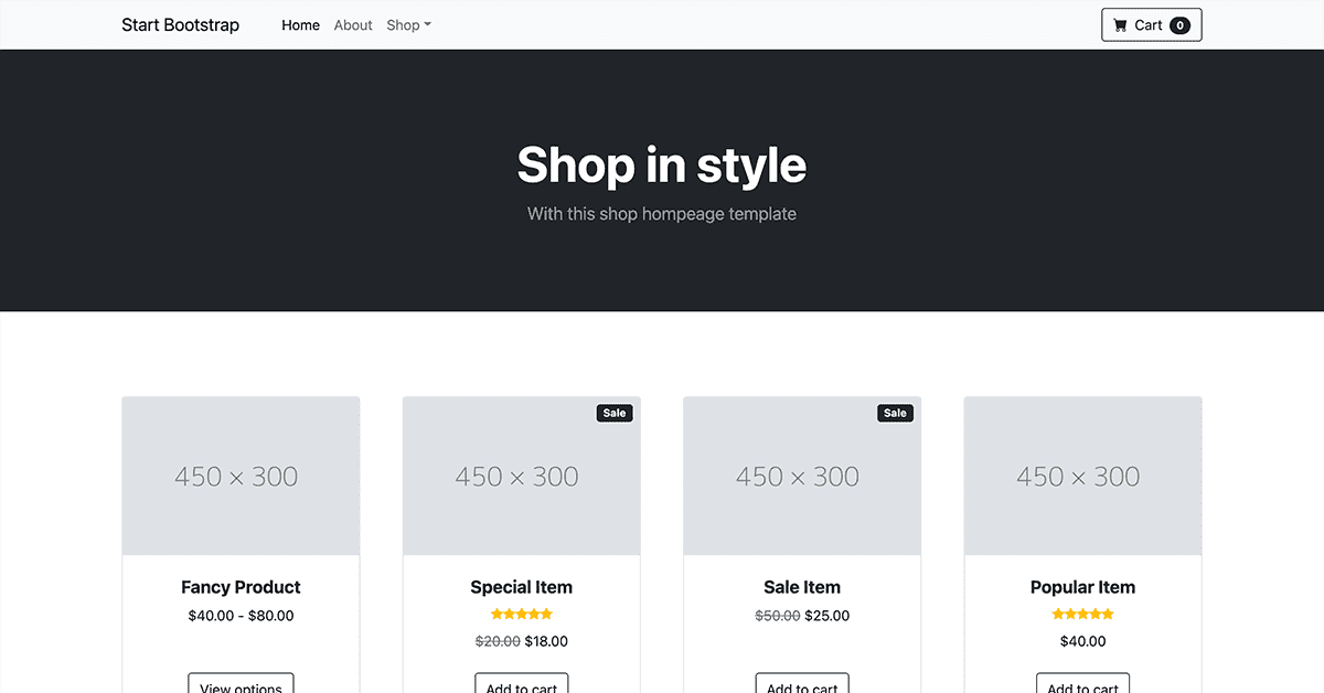 Shop Homepage - Bootstrap Ecommerce Store Template - Start Bootstrap