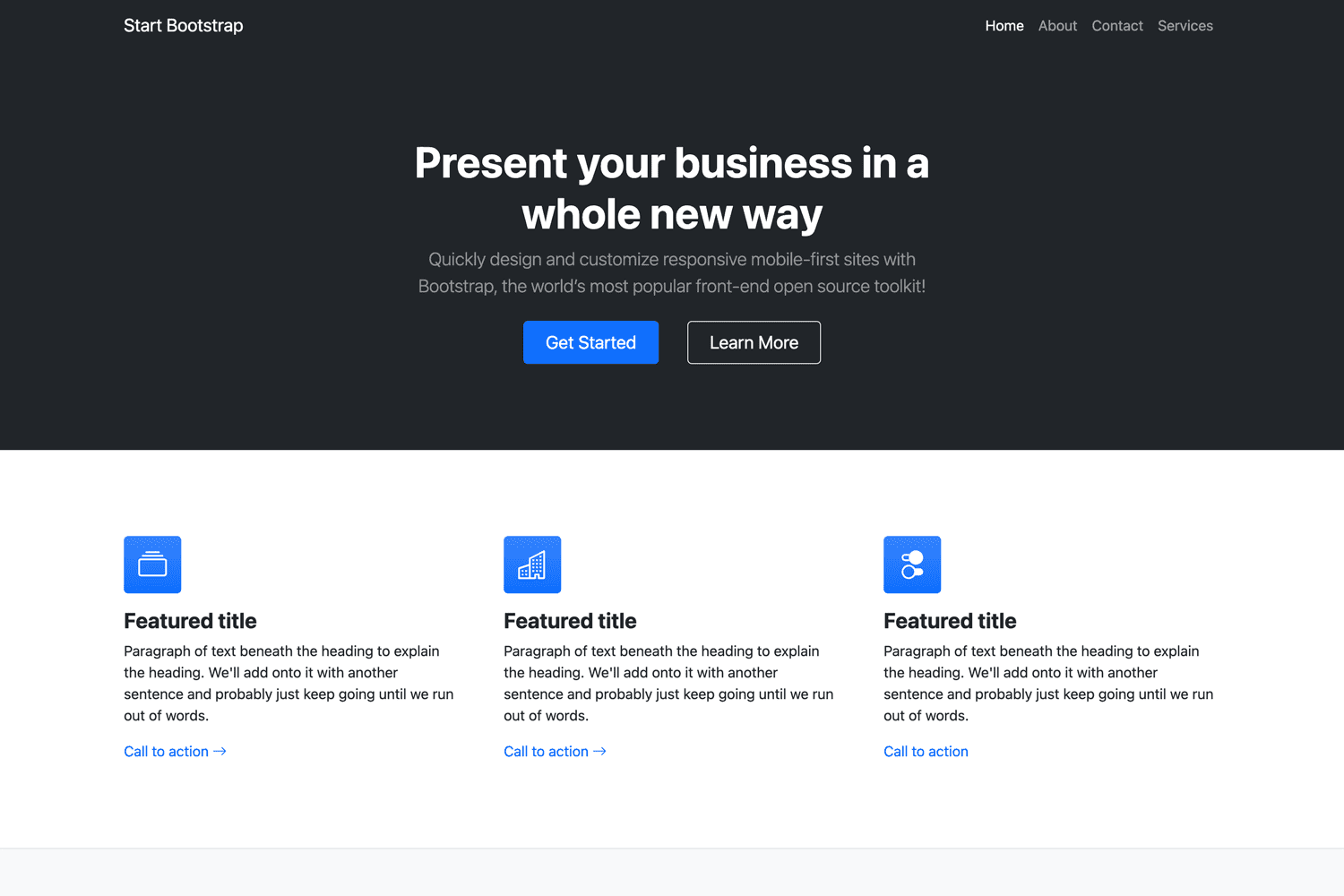 bootstrap website