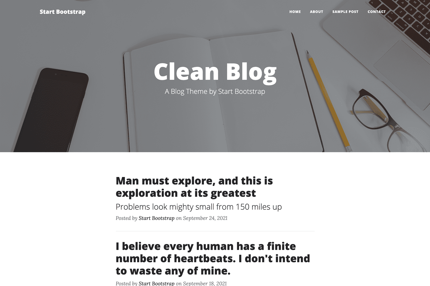 Clean Blog Preview