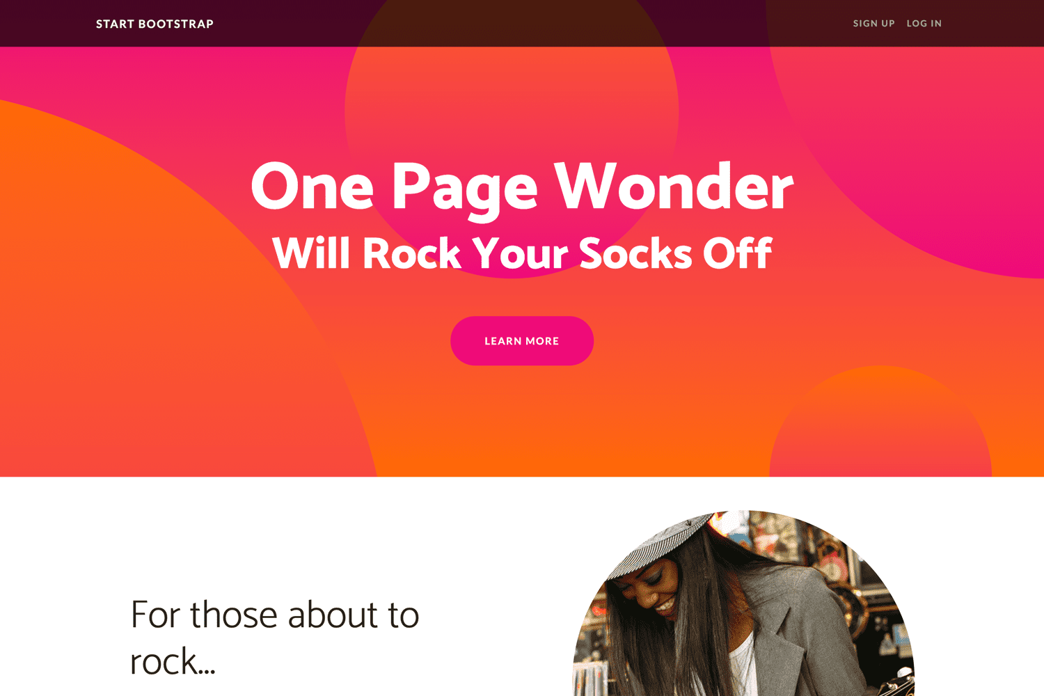 One Page Wonder là một trang web độc đáo, với sự tối giản đặc trưng của Bootstrap. Hãy trải nghiệm cảm giác đầy kết nối và hiệu quả với trang web chuẩn trên One Page Wonder. Hãy xem hình ảnh đính kèm để khám phá thêm về trang web này.